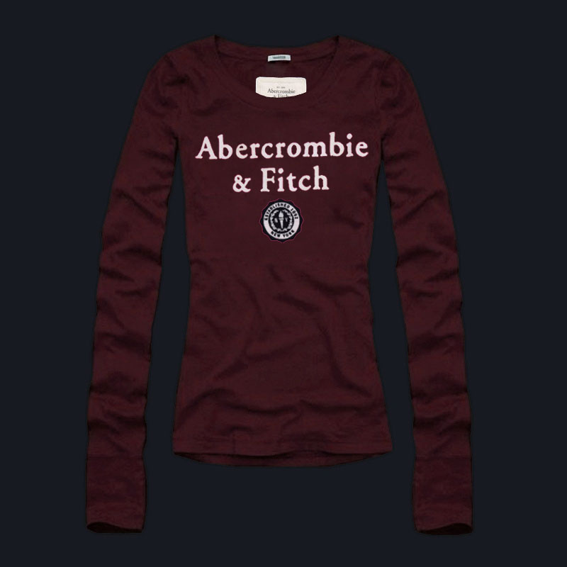 Abercrombie Fitch Mujeres De Cuello Redondo Largo Remera AF8139